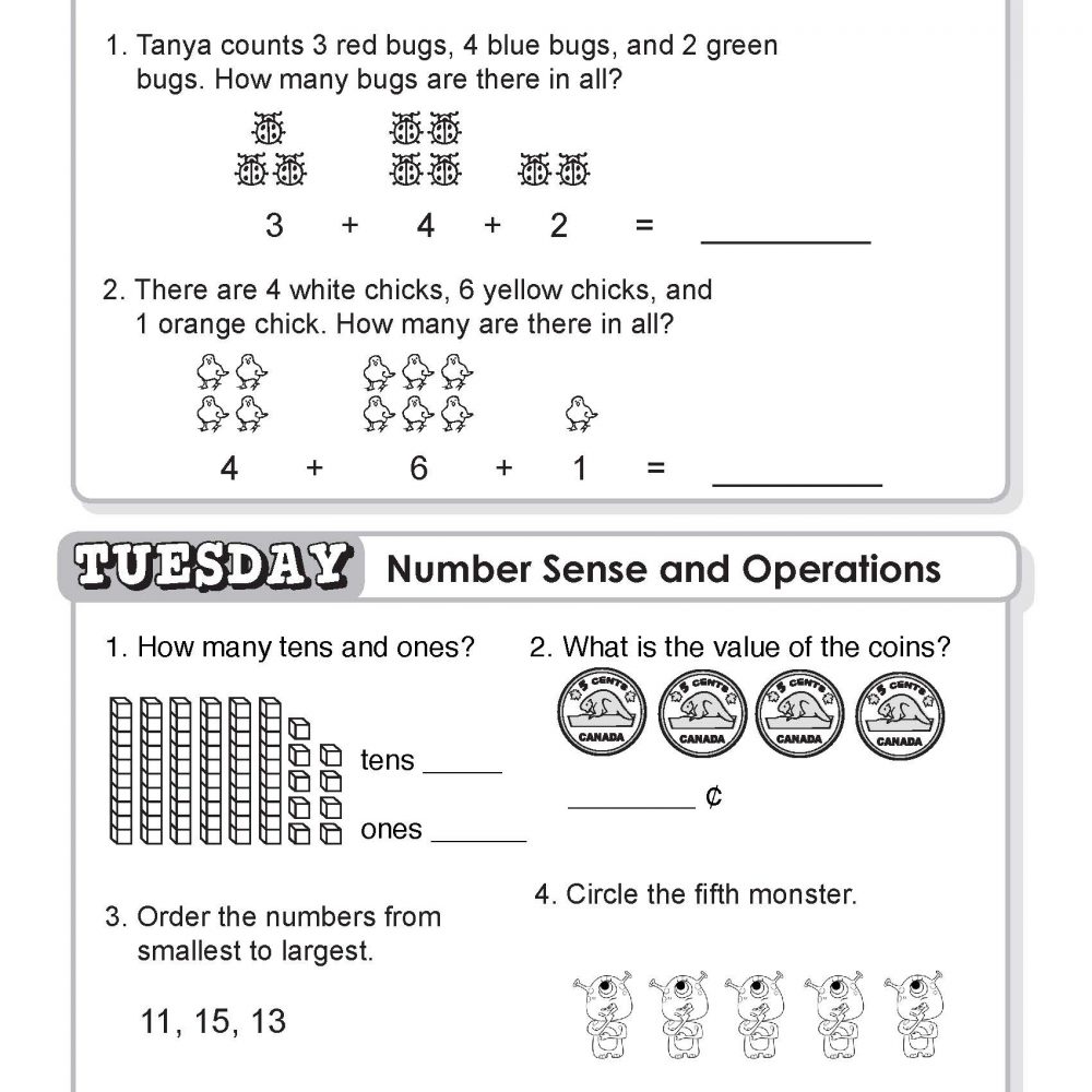 Grade 1 Daily Math Curriculum Workbook