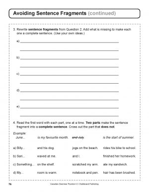 Canadian Grammar Practice Grade 4 Workbook