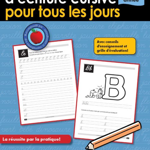 French Daily Cursive Writing Practice Workbook