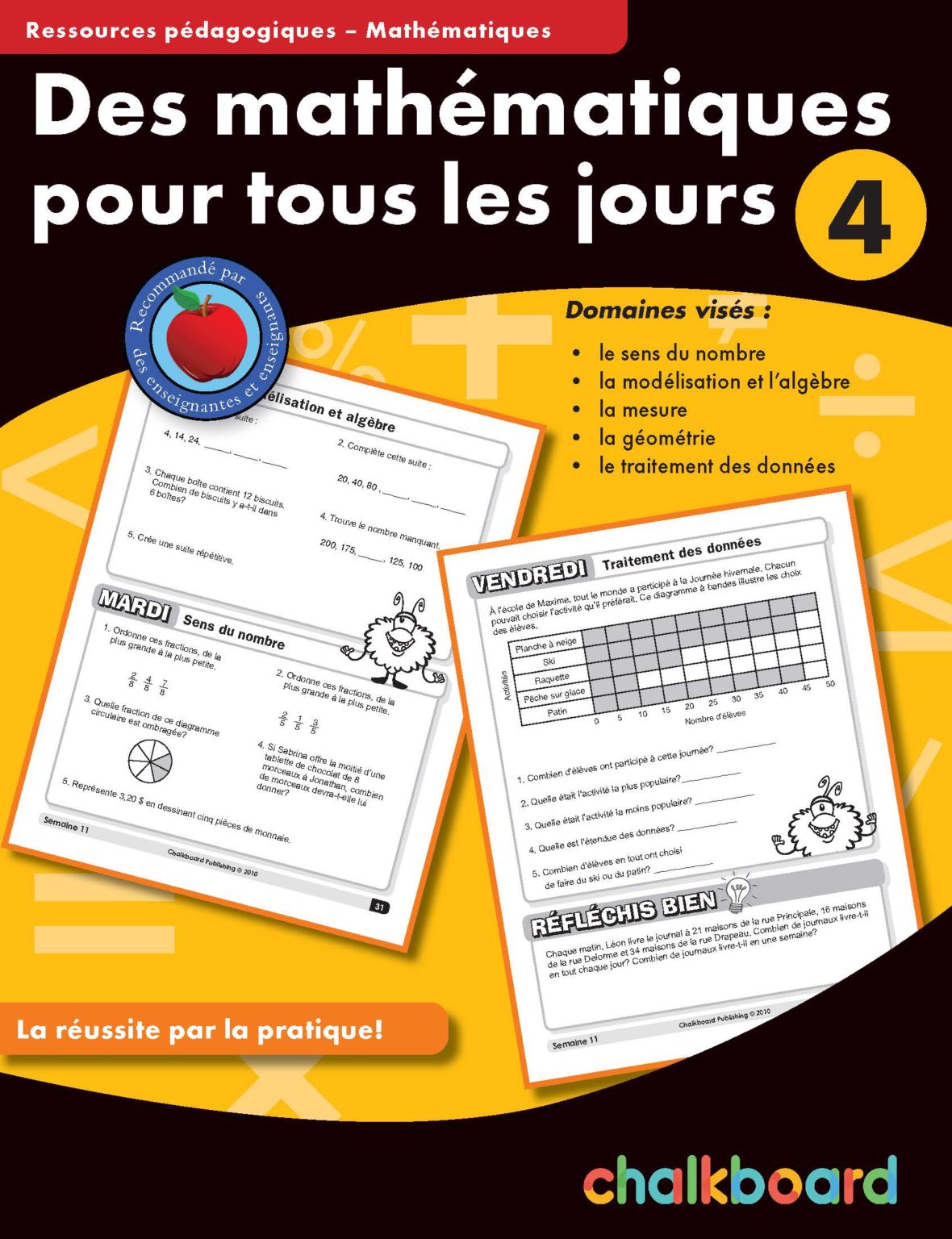 French Daily Math Grade 4 Workbook