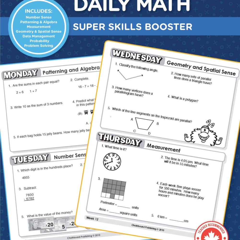 Grade 4 Math Curriculum Workbooks Chalkboard Publishing