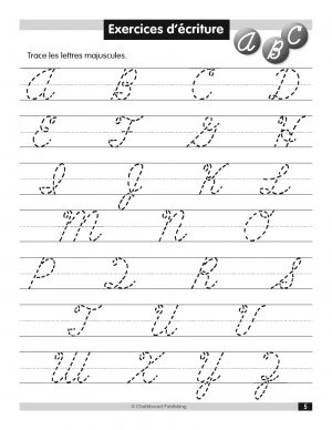 French Daily Cursive Writing Practice Workbook