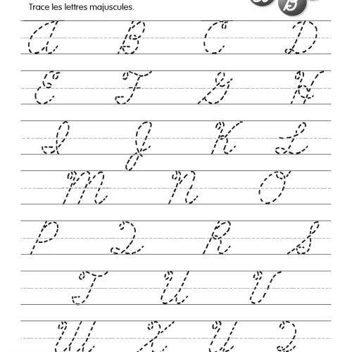 French Daily Cursive Writing Practice Workbook