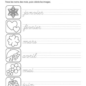 French Daily Cursive Writing Practice Workbook