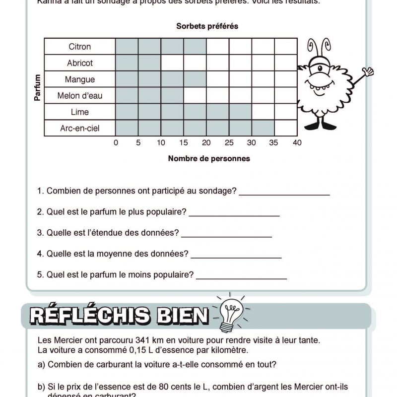 French Canadian Math Worksheets 9grade