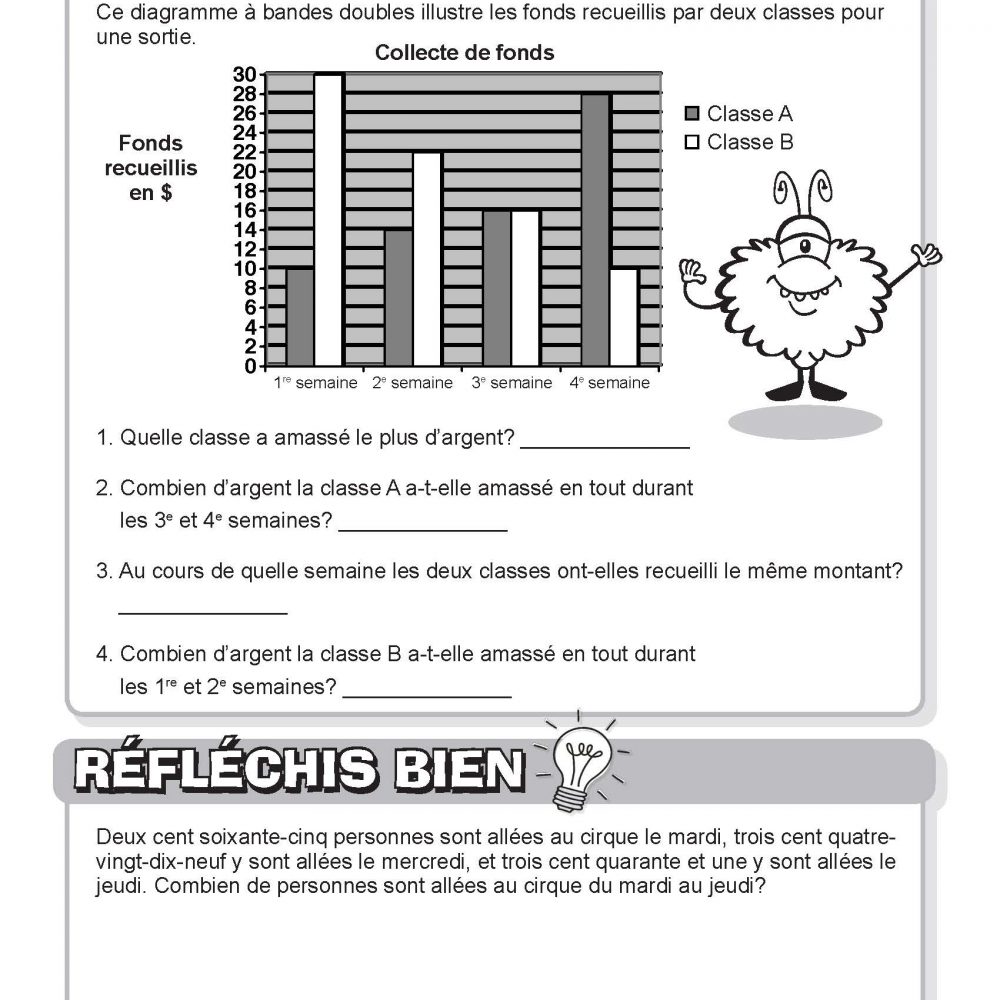 French daily math grade 6 workbook