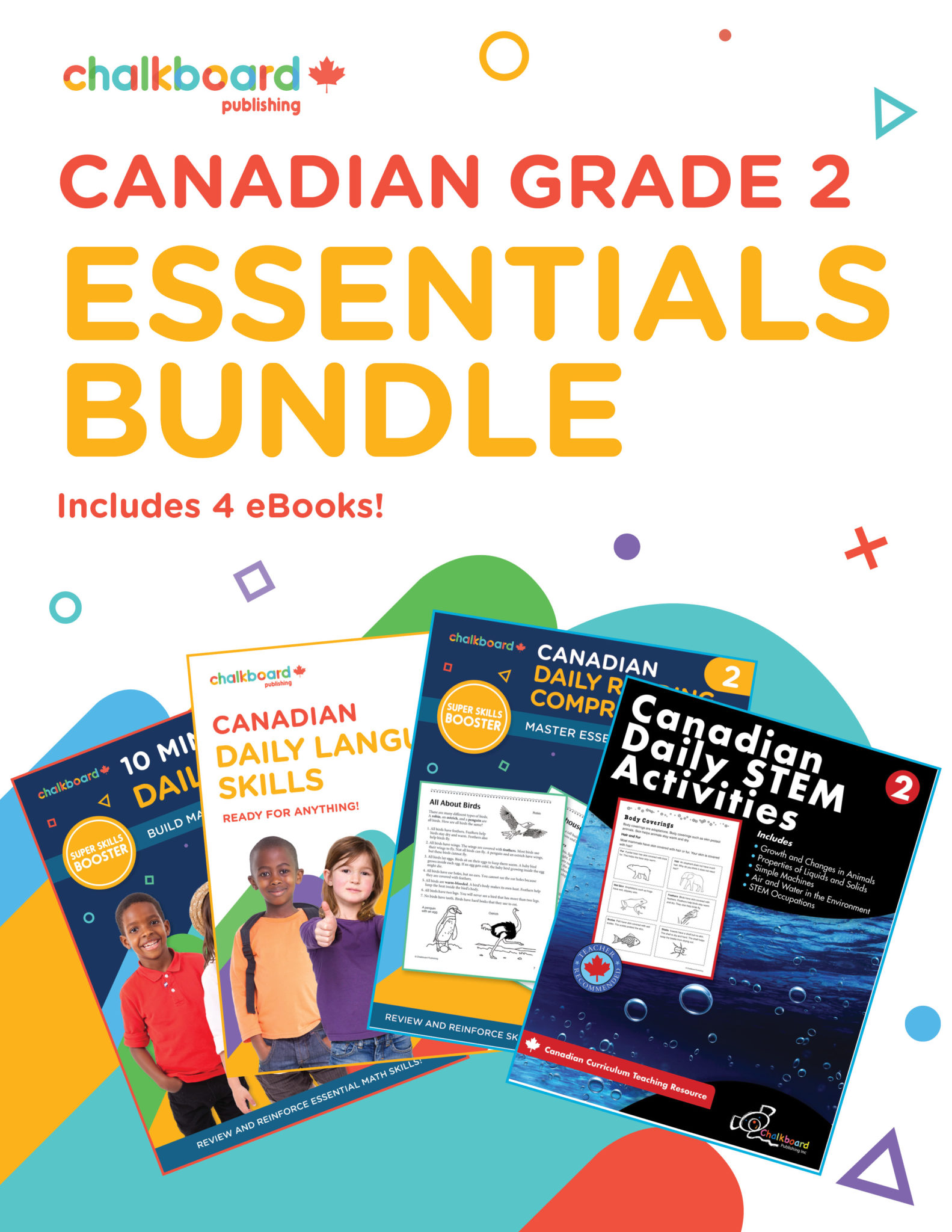 Canadian Grade 2 Math Skills Bundle Chalkboard Publishing
