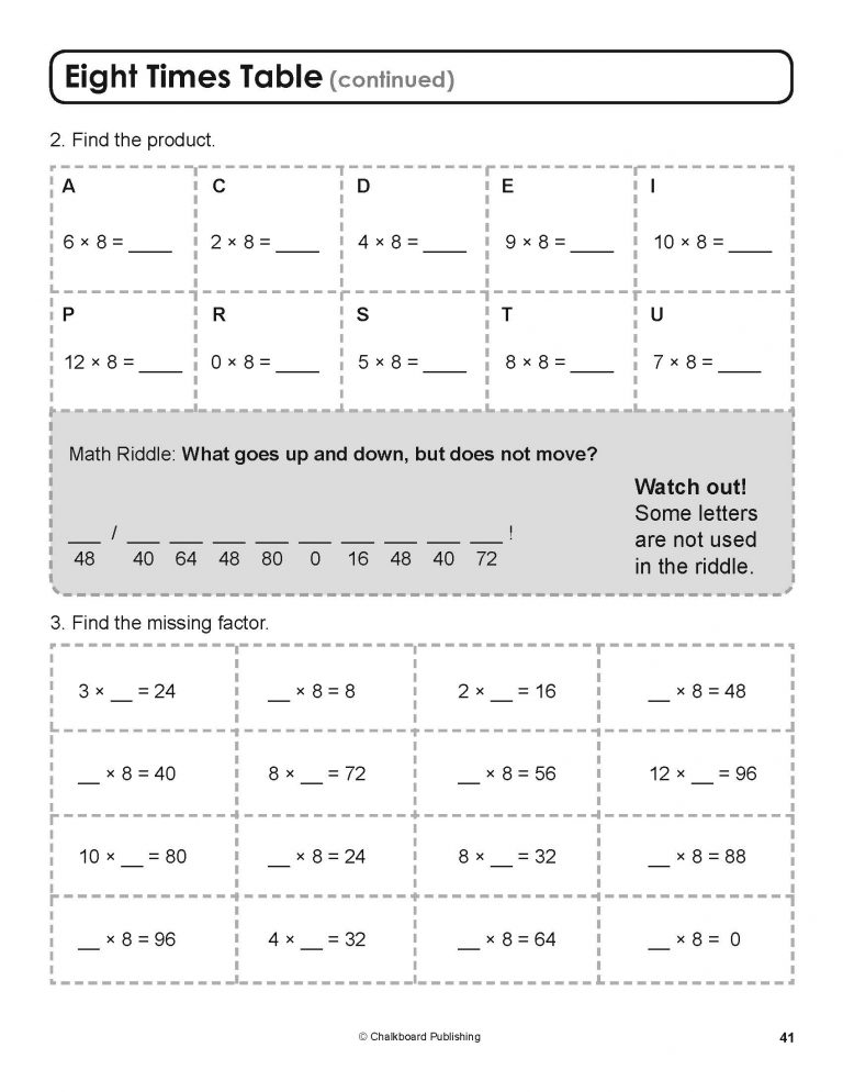 Canadian Skills Success Multiplication Workbook