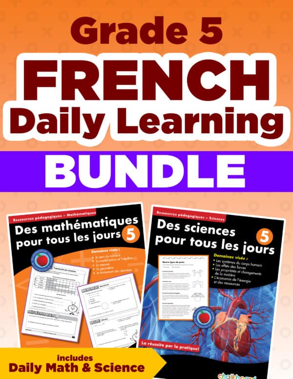 Canadian French Grade 5 - Daily Learning Bundle - Chalkboard Publishing
