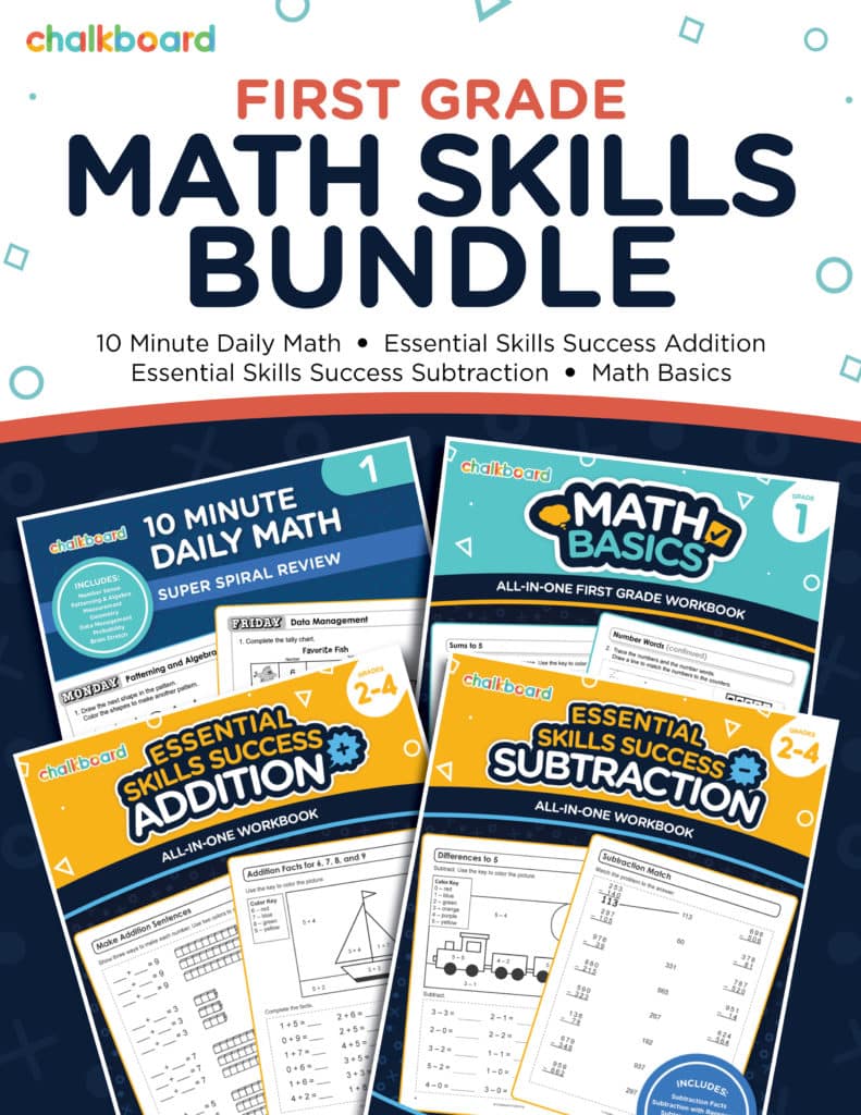 Common core grade 1 math skills bundle chalkboard publishing