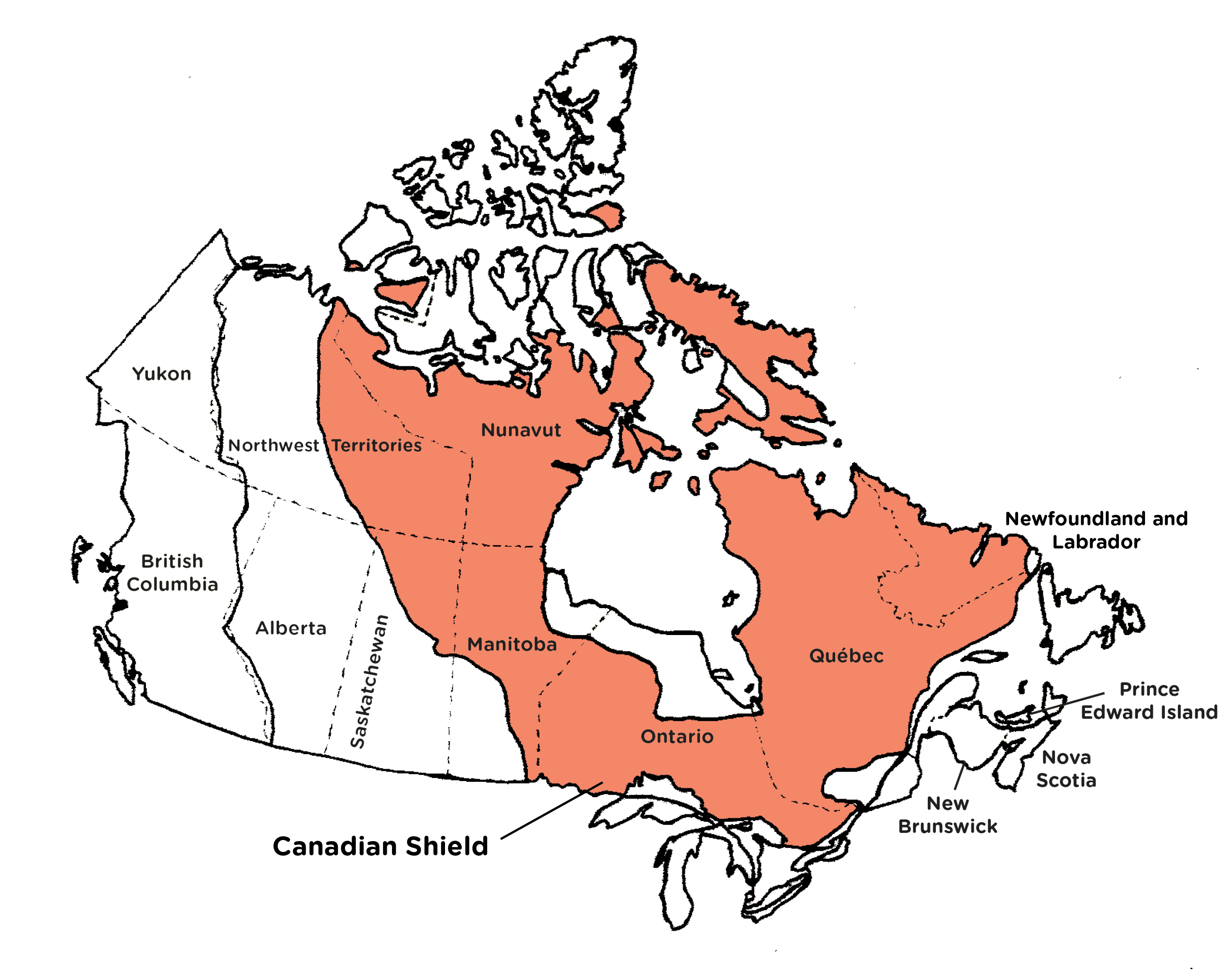 Плоскогорье канады. Canadian Shield. Канадский щит. Канадский щит на карте Канады. Где находится канадский щит.