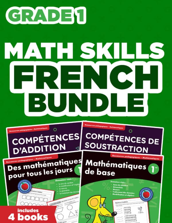 Canadian French Grade 1 - Math Skills Bundle - Chalkboard Publishing